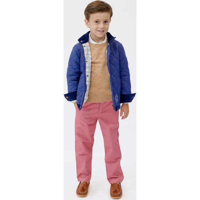 Bradley Barn High Collar Long Sleeve Quilted Jacket, Narragansett Navy