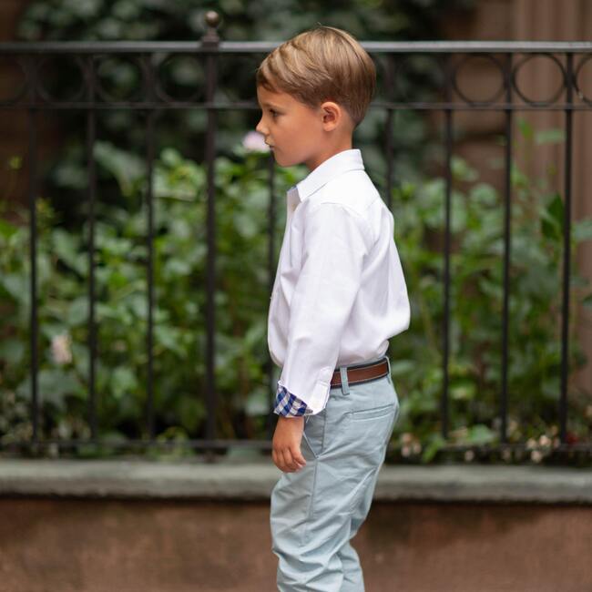 Bradford Slim-Fit Chino Pocket Trousers, Bay Tree Blue