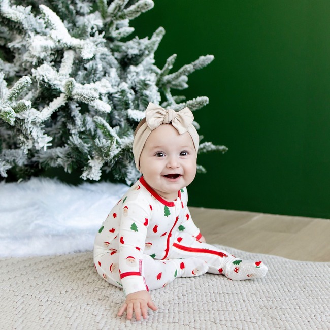 Santa Zippered Footie Santa - Footie Pajamas - 4