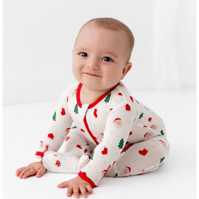 Santa Zippered Footie Santa - Footie Pajamas - 5
