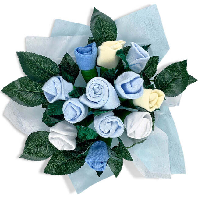 Personalized Harriet Highland Cow Welcome Baby Hamper, Blue - Mixed Apparel Set - 4