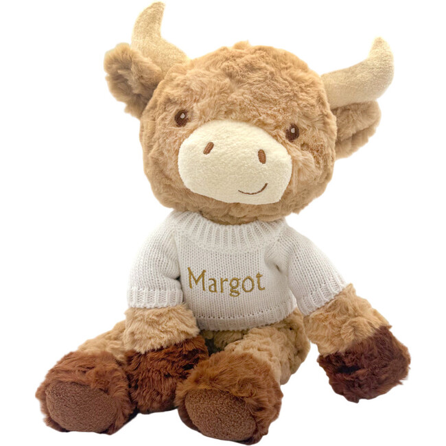 Personalized Harriet Highland Cow Welcome Baby Hamper, Neutral - Mixed Apparel Set - 3