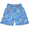 UPF 50 Wesley Swim Trunks with Mesh Liner, Something's Fishy - Swim Trunks - 1 - thumbnail