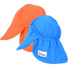 Swim Flap Hat 2 Pack, Ocean & Orange - Sun Hats - 1 - thumbnail