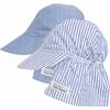 Original Flap Hat 2 Pack, Chambray & Chambray Stripe Seersucker - Sun Hats - 1 - thumbnail