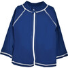 Zip Front Swim Jacket, Navy - Rash Guards - 1 - thumbnail