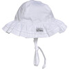 Double Ruffle Hat 2Pack, White & Pink Stripe Seersucker - Sun Hats - 3 - thumbnail