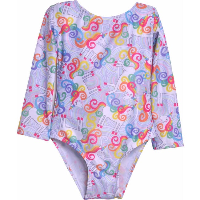 Charlie Rash Guard Swimsuit, Unicorn Magic - One Pieces - 1
