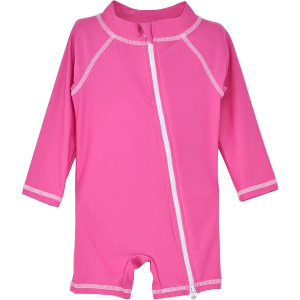 UPF 50 Shortie Surf Swimsuit, Azalea Pink - Rash Guards - 1