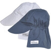 Original Flap Hat 2 Pack, Navy & White - Sun Hats - 1 - thumbnail