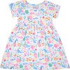 UPF 50 Laya Short Sleeve Tee Dress, Fantasea Mermaid - Dresses - 1 - thumbnail