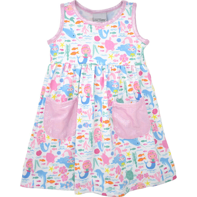 UPF 50 Dahlia Sleeveless Dress w/ Pockets, Fantasea Mermaid - Dresses - 1