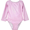 UPF 50 Charlie L/S Rash Guard Swimsuit, Sparkling Sunset Pink - One Pieces - 1 - thumbnail