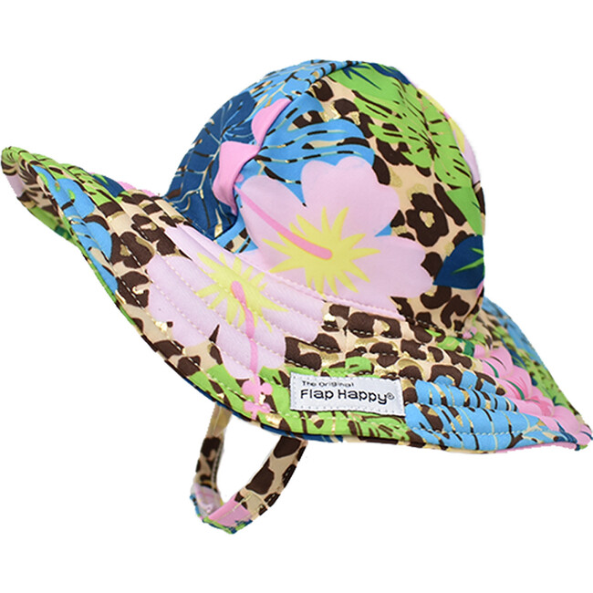 UPF 50+ Summer Splash Swim Hat, Cheetah Blooms - Sun Hats - 1