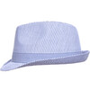 UPF 50+ Fedora Club Hat, Chambray Stripe Seersucker - Sun Hats - 1 - thumbnail