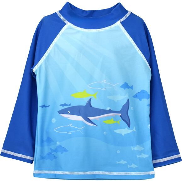 UPF 50 Graphic Rash Guard Swim Top, Undersea Paradise