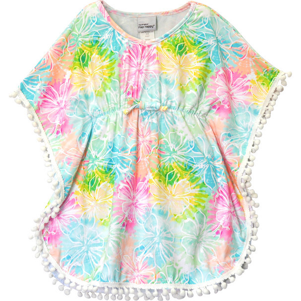 UPF 50 Kaia Beach Swim Cover-Up, Hibiscus Blooms