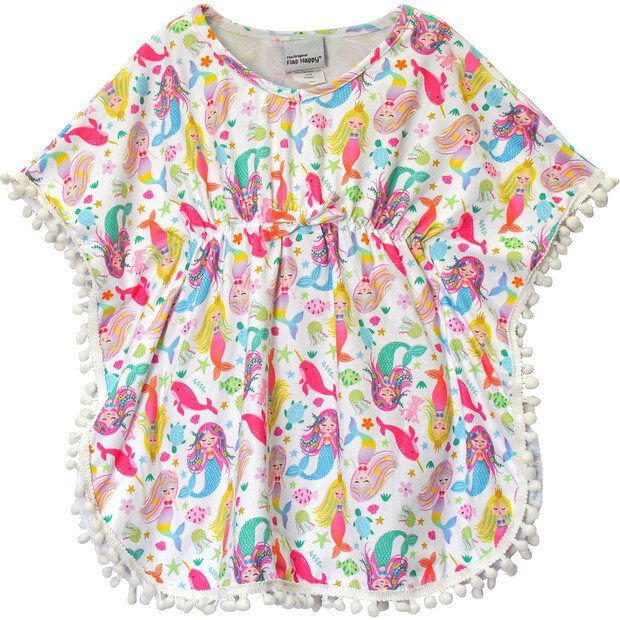 UPF 50 Kaia Beach Swim Cover-Up, Mermaid Bliss - Cover-Ups - 1