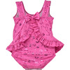 Stella Infant Ruffle Swimsuit, Fancy Unicorns - One Pieces - 2 - thumbnail