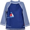 UPF 50+ Graphic Rash Guard Swim Top, Sunday Sails - Rash Guards - 2 - thumbnail