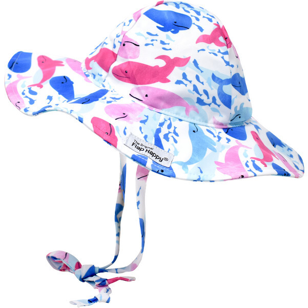 UPF 50 Floppy Hat, Rosy Whales