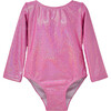 Charlie Rash Guard Swimsuit, Pink Sparkle - One Pieces - 1 - thumbnail