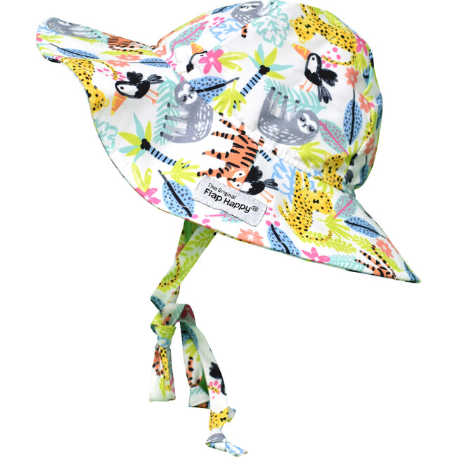 UPF 50+ Floppy Hat With Large Brim Shade, Wild Jungle