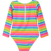 Charlie Rash Guard Swimsuit, Nest Stripe - One Pieces - 2