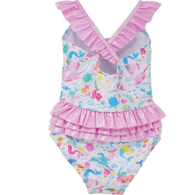 UPF 50+  Mindy Crossback Swimsuit, Mermaid Friends
