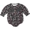 Organic Smocked Bubble Romper, Bohemian Floral - Rompers - 1 - thumbnail