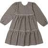 Organic Long Sleeve Tiered Dress, Gingham Checks - Dresses - 1 - thumbnail
