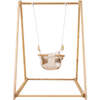 Spruce - Baby and Toddler Foldable Wooden Swing Set, Beige - Developmental Toys - 1 - thumbnail