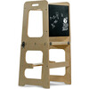 Date - 4 in 1 Kitchen Tower, Desk, Step Stool and Chalkboard, Natural - Developmental Toys - 1 - thumbnail