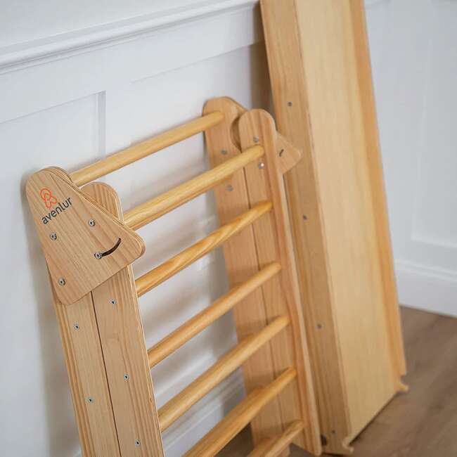 Hazel - Pikler Triangle Ladder & Rocker Set, Natural - Activity Gyms - 4