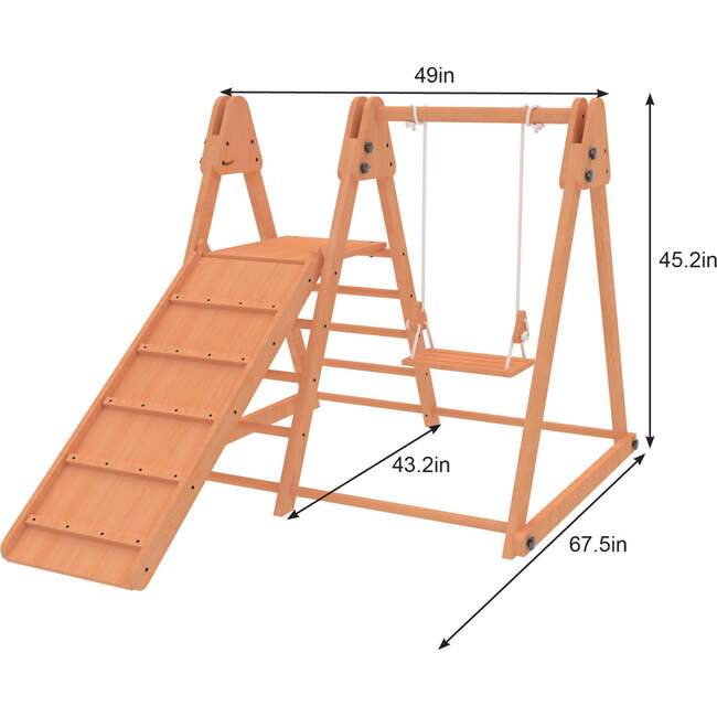 Juniper Folding Indoor & Outdoor Playset | Wooden Climber for Toddlers