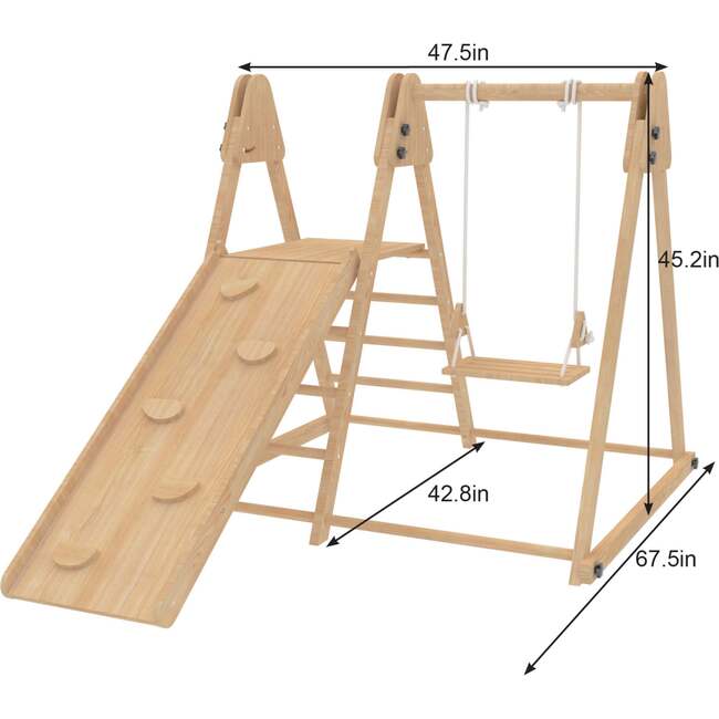 Juniper - Real Wood Folding Playset - Activity Gyms - 5