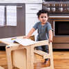 Date - 4 in 1 Kitchen Tower, Desk, Step Stool and Chalkboard, Natural - Developmental Toys - 3 - thumbnail