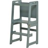 Date - 4 in 1 Kitchen Tower, Desk, Step Stool and Chalkboard, Light Blue - Developmental Toys - 1 - thumbnail