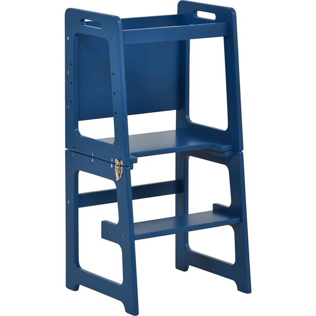 Date - 4 in 1 Kitchen Tower, Desk, Step Stool and Chalkboar, Blue