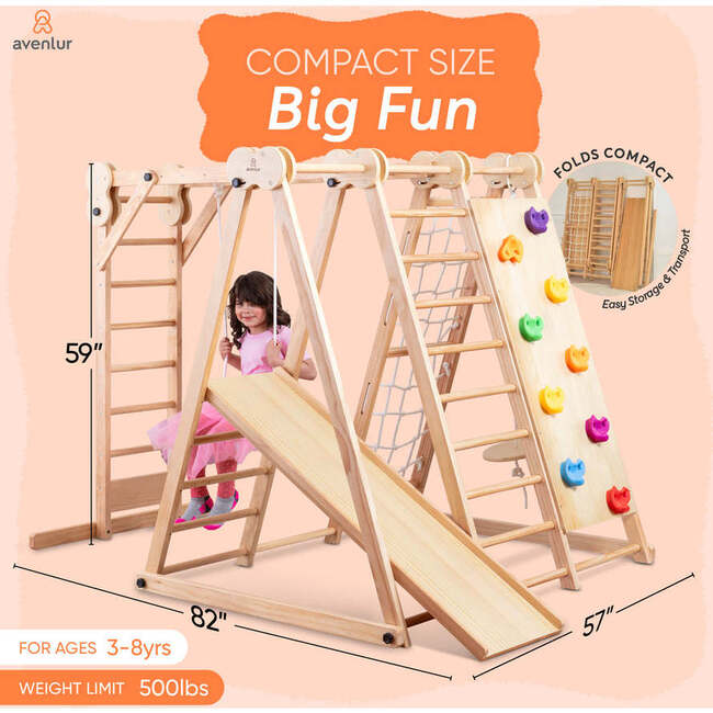 Chestnut - 8-in-1 Jungle Gym for Toddlers - Activity Gyms - 3