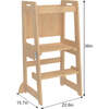 Date - 4 in 1 Kitchen Tower, Desk, Step Stool and Chalkboard, Natural - Developmental Toys - 7 - thumbnail