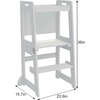 Date - 4 in 1 Kitchen Tower, Desk, Step Stool and Chalkboard, Gray - Developmental Toys - 5 - thumbnail