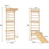 Betula Swedish Wall Ladder & Indoor Wooden Climber for Kids – Home Gym Playset, 79" H - Activity Gyms - 2 - thumbnail