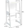 Date - 4 in 1 Kitchen Tower, Desk, Step Stool and Chalkboard, White - Developmental Toys - 5 - thumbnail