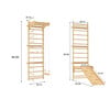 Betula Swedish Wall Ladder & Indoor Wooden Climber for Kids – Home Gym Playset, 94.5" H - Activity Gyms - 2 - thumbnail