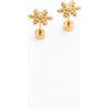 Snowflake Stud Earrings, Gold - Earrings - 1 - thumbnail