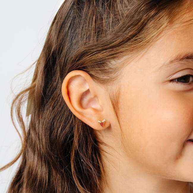 Reindeer Stud Earrings, Brown