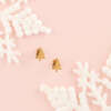 Christmas Tree Stud Earrings, Gold - Earrings - 4