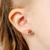 Peppermint Stud Earrings, Red/White - Earrings - 3 - thumbnail