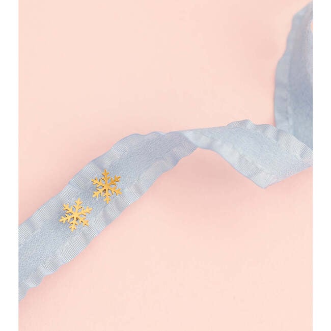 Snowflake Stud Earrings, Gold - Earrings - 5